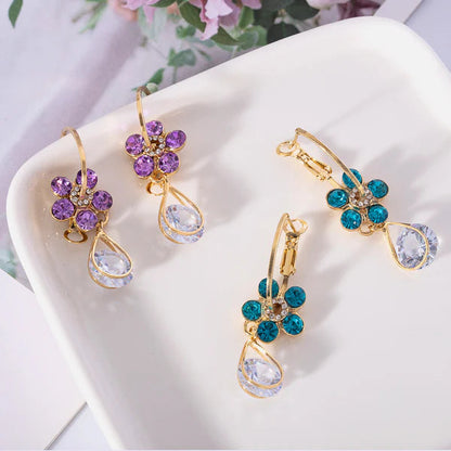 Brincos Flor de Ametista ✨ Elegância Natural