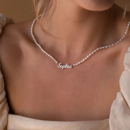 Colar de Pérolas Naria Personalizado ✨
