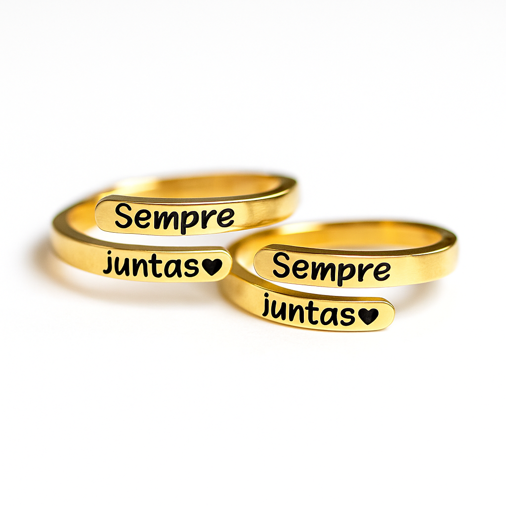Anéis "SIEMPRE JUNTAS" - OFERTA 2 POR 1