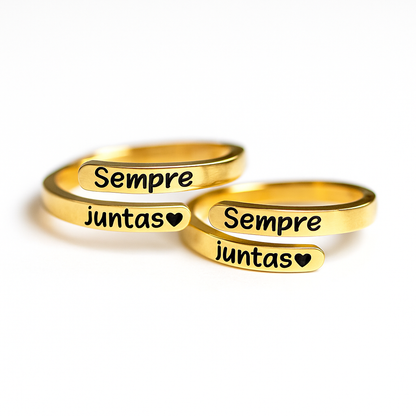 Anéis "SIEMPRE JUNTAS" - OFERTA 2 POR 1