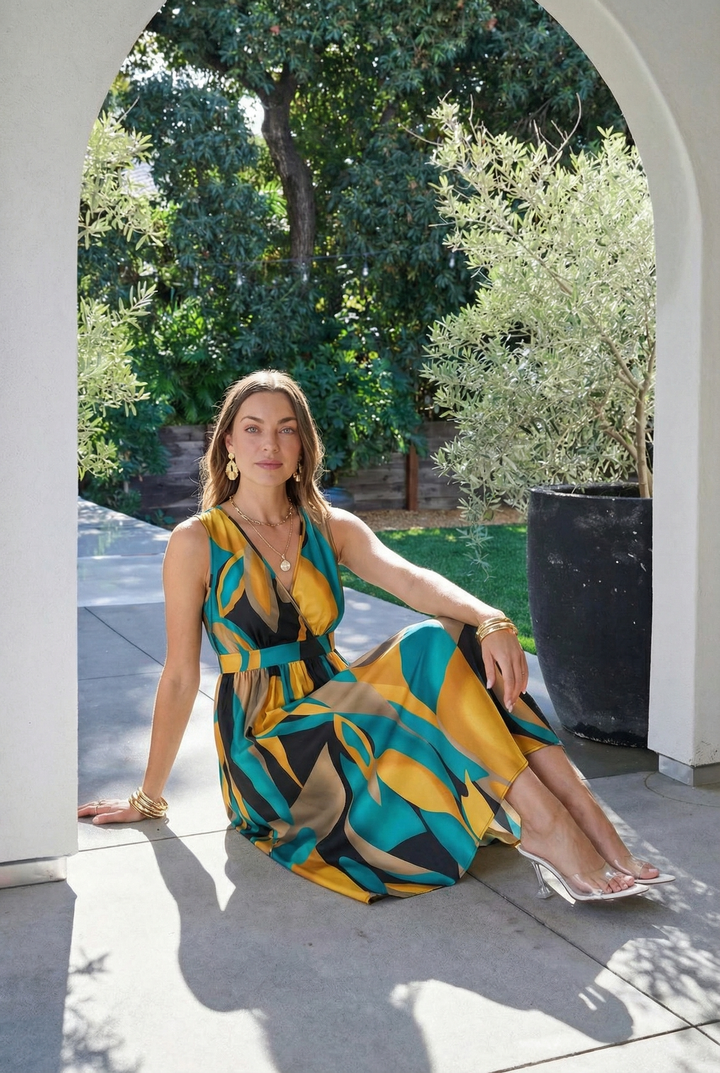 Vestido Estampado Abstracto