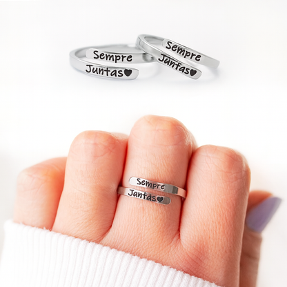 Anéis "SIEMPRE JUNTAS" - OFERTA 2 POR 1