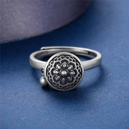Anel da sorte budista em prata de lei - (OFERTA 2 por 1)