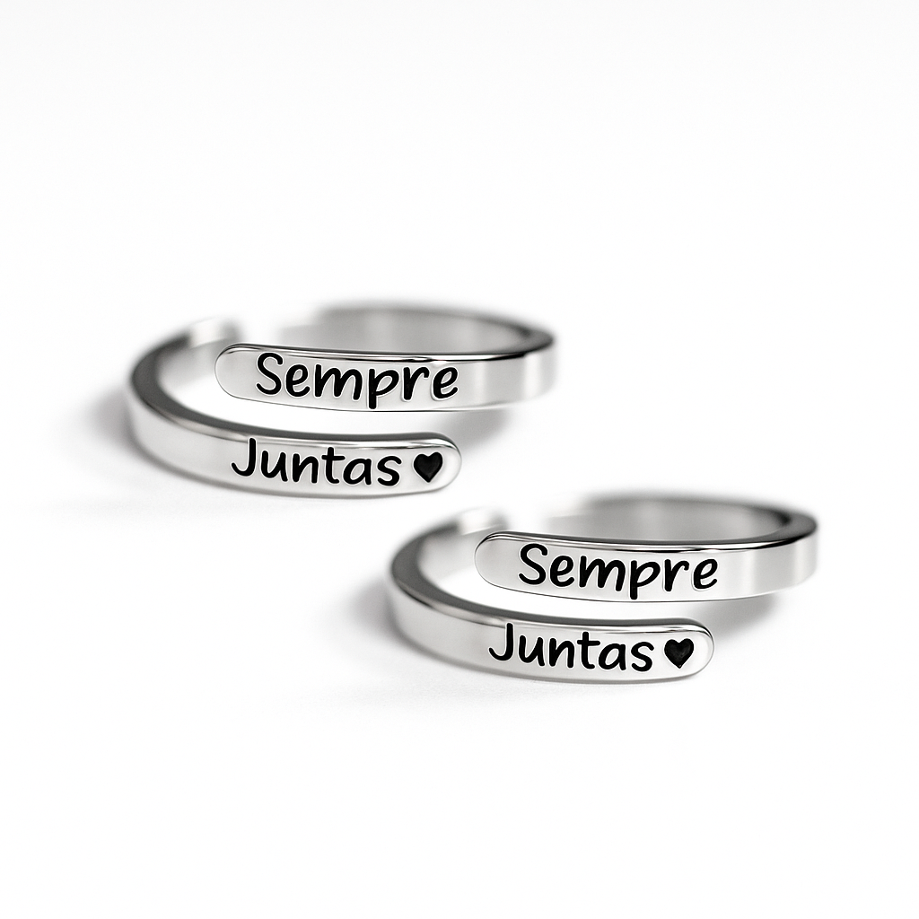 Anéis "SIEMPRE JUNTAS" - OFERTA 2 POR 1